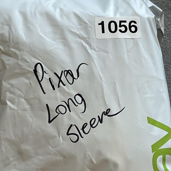 Pixar Shirt Mens Medium Blue Cream Riley Joy Hockey Jersey Inside Out Disney - Picture 11 of 11